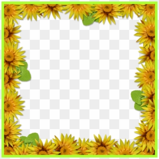 Sunflowers Png Page Borders - Flower Frame Png Hd Clipart