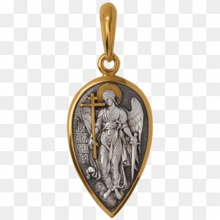 Russian Orthodox Silver Icon Medal Pendant Guardian - Locket Clipart