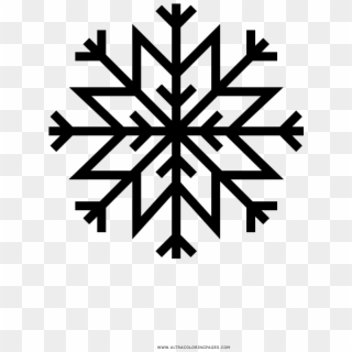 Copo De Nieve Página Para Colorear - Transparent Background Black Snowflake Clipart