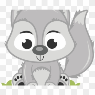 Gray Wolf Clipart Cartoon Baby - Cute Racoon Clipart Png Transparent Png