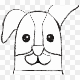 Drawn Dog Head - Sketch Clipart