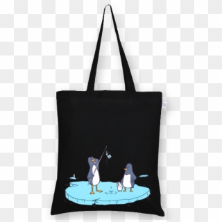 Cotton Tote Bag Confused Penguins Black-ecoright - Canvas Clipart