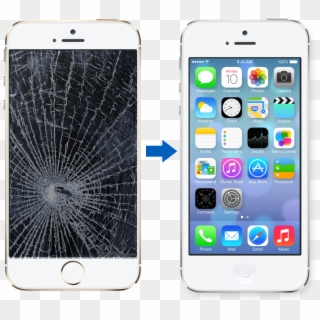 Cracked Screen - Iphone 5 16gb 4g Clipart