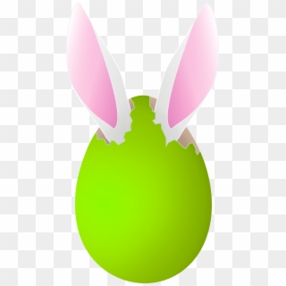 Green Easter Egg With Bunny Ears Png Clipart Image Transparent Png