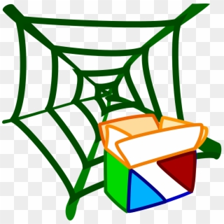 Spiderweb Spider Web Package Box Png Image - Green Spider Web Png Clipart