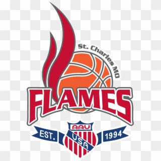 Charles Flames Basketball - Flames Basketball Logo Clipart