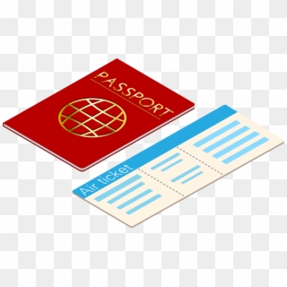 Passport And Ticket Transparent Clip Art - Png Download