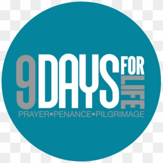 Blue Circle With White And Gray Lettering - 9 Days For Life 2019 Clipart
