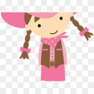 Cowgirl Clipart Cow Girl - Little Cowboys And Cowgirls Cartoons - Png Download