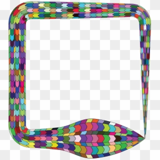Free Clipart Of A Colorful Snake Forming A Square Frame - Picture Frame - Png Download