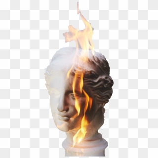 Sculpture Fire Aesthetic Vaporwave Tumblr - Aesthetic Statue On Fire Clipart