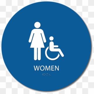 Transparent Ca Sign - Women Handicap Restroom Sign Clipart