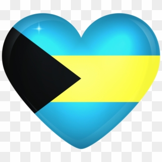 Bahamas Large Heart Flag - Heart Clipart