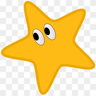 Star Eyes Yellow Smiley Funny Png Image - Star With Eyes Clipart