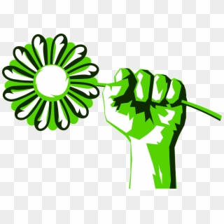 Fist, Hand, Environment, Environmental, Flower, Green - Green New Deal Bad Clipart