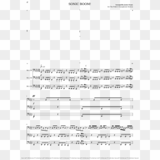 Sonic Boom Sheet Music Composed By Arrangedby James Clipart