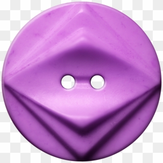 Button With Double Diamond Motif, Purple - Circle Clipart