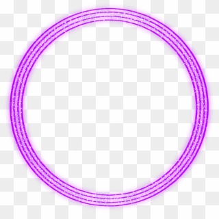 #neon #round #purple #freetoedit #circle #frame #border - Transparent Circle Text Box Clipart