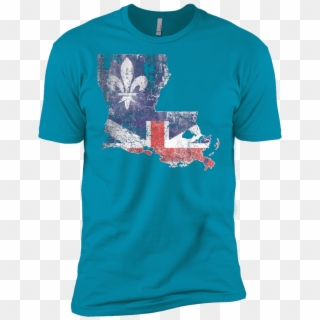Vintage Baton Rouge Flag Louisiana Outline T Shirt - Active Shirt Clipart