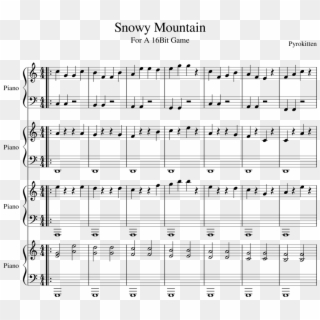Snowy Mountain - Sheet Music Clipart