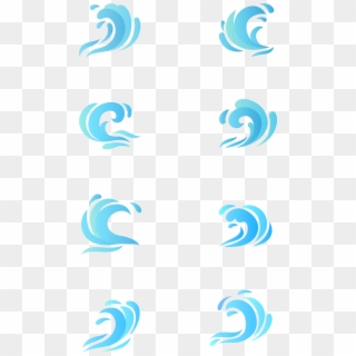 Blue Surf Spray Element Png And Psd - Sóng Vector Clipart
