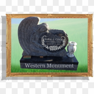Blue Pearl Angel Monument - Picture Frame Clipart