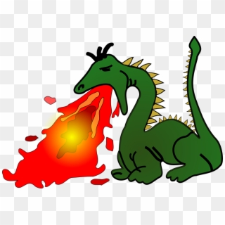 Mythical Clipart Fire Breathing Dragon - Fire Dragon Clip Art - Png Download