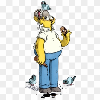 Homer Drawing Fox Simpsons Digital Art Clipart Pikpng