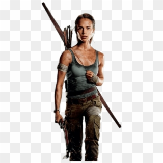 At The Movies - Alicia Vikander Tomb Raider Weapons Clipart