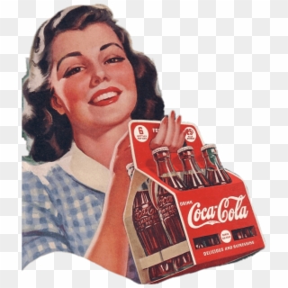 Vintage Coca Cola Advertising Feat Woman - Coca Cola Ad 1940 Clipart