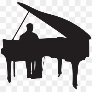 Jazz Pianist - Grand Piano Clipart