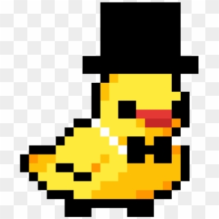 Rubber Ducky - Top Hat - Mario Fire Flower Pixel Png Clipart