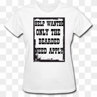 Help Wanted Only The Bearded T-shirt - Active Shirt Clipart