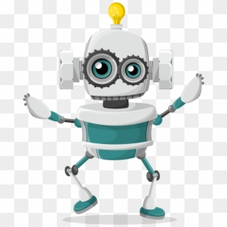 Vector Robot Character Set - Cartoon Clipart