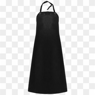 Industrial Black Nitrile Apron - One-piece Garment Clipart