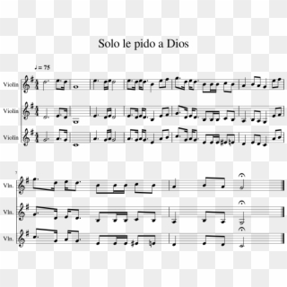 Solo Le Pido A Dios Sheet Music 1 Of 1 Pages - Undertale Fallen Down Sheet Music Violin Clipart