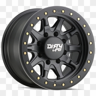 Matte Black W/ Simulated Beadlock Ring - Dirty Life Wheels Clipart
