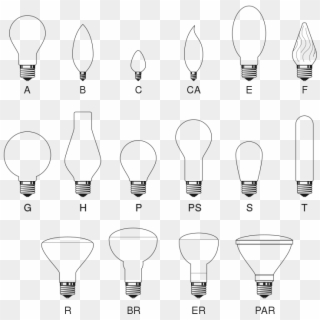 Radiation Drawing Light Bulb - Types Of Incandescent Bulbs Clipart