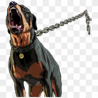 #rottweiler #dog #cão #chains #correntes @lucianoballack - Gta V Chop Png Clipart