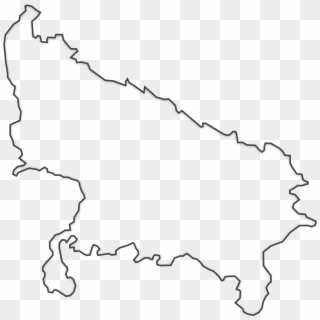 Uttar Pradesh Map Png - Line Art Clipart