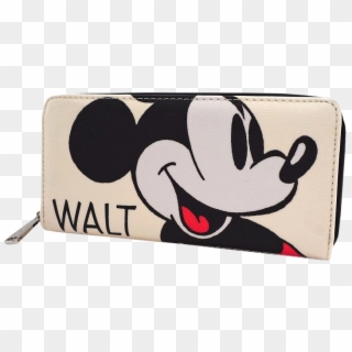 Mickey Mouse Classic Print 8” Faux Leather Zip-around - Wallets Disney Clipart