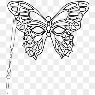 I Seem To Have A Thing For Butterfliesthey've Shown - Butterfly Masquerade Mask Template Clipart