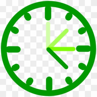 Clock Clip Art Green - Png Download