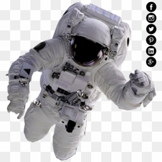 Spaceman With Icons - Astronaut In Space Clipart