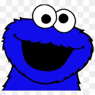 Baby Cookie Monster - Cookie Monster Head Png Clipart
