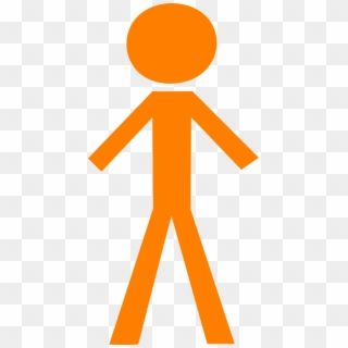 Stickman Person Orange Gentlemen Png Image - One Person Clip Art Transparent Png