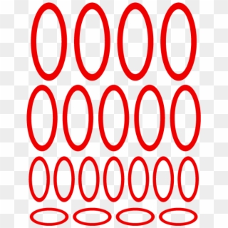 Oval Wall Decals In Red - Circle Clipart