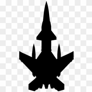 Jet Fighter Silhouette - Airplane Clipart
