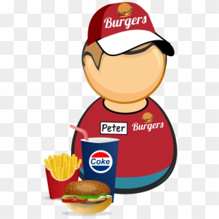 This Free Icons Png Design Of Fastfood Worker - Fast Food Worker Clipart Transparent Png