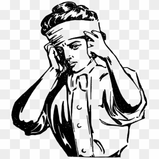 Covering Ears - Headache Clipart Black And White - Png Download